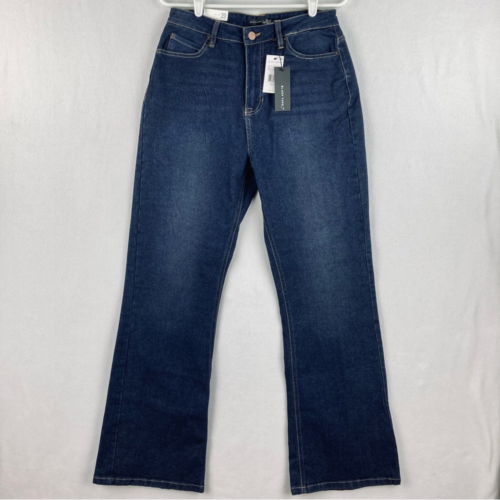 Black Tape Women’s Blue Denim Jeans Size 29 Relaxed Flare Leg Stretch NWT